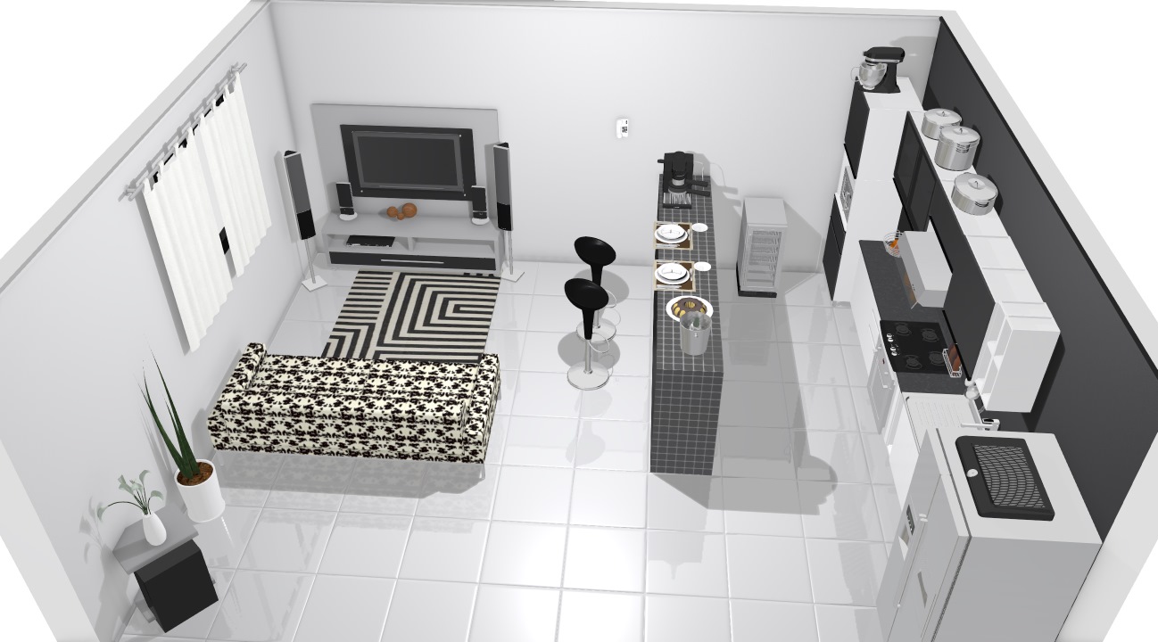 sala e cozinha
