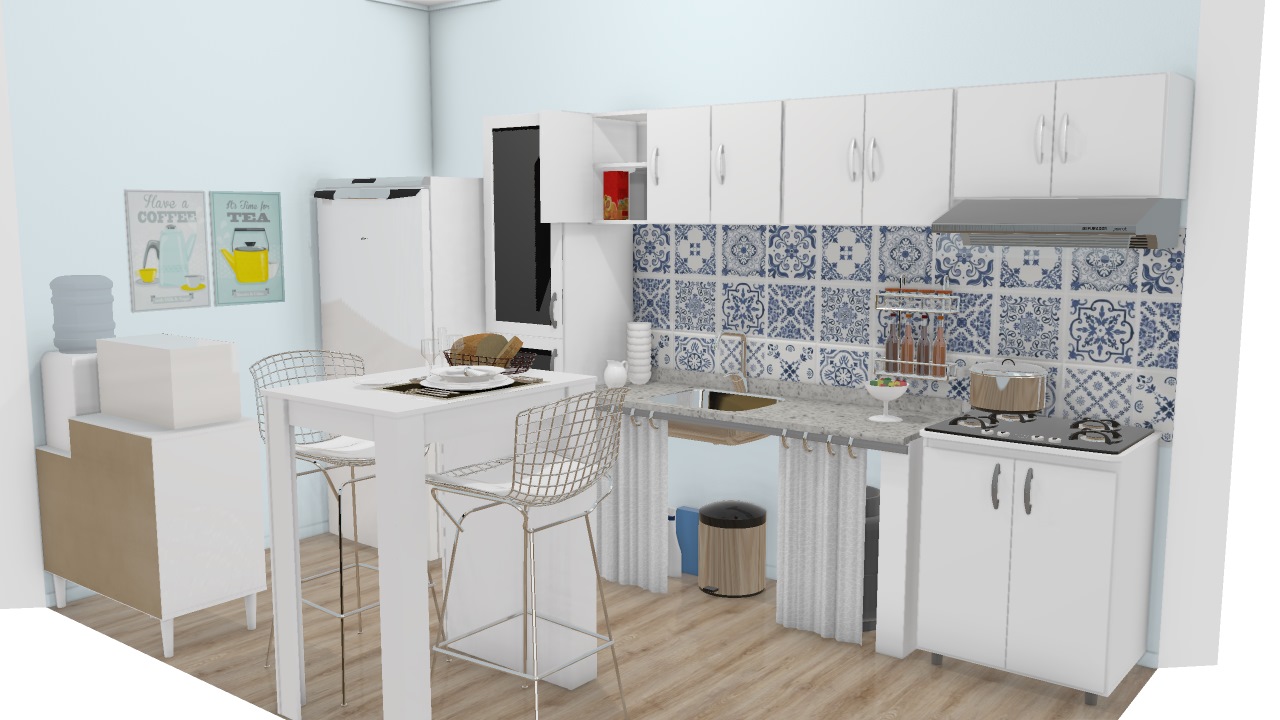 Cozinha azul