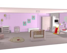 quarto rosa bebe