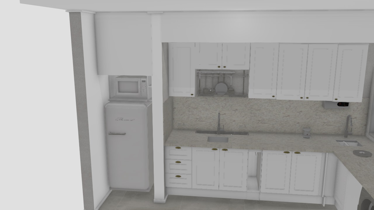 cozinha apartamento com parede alteracao