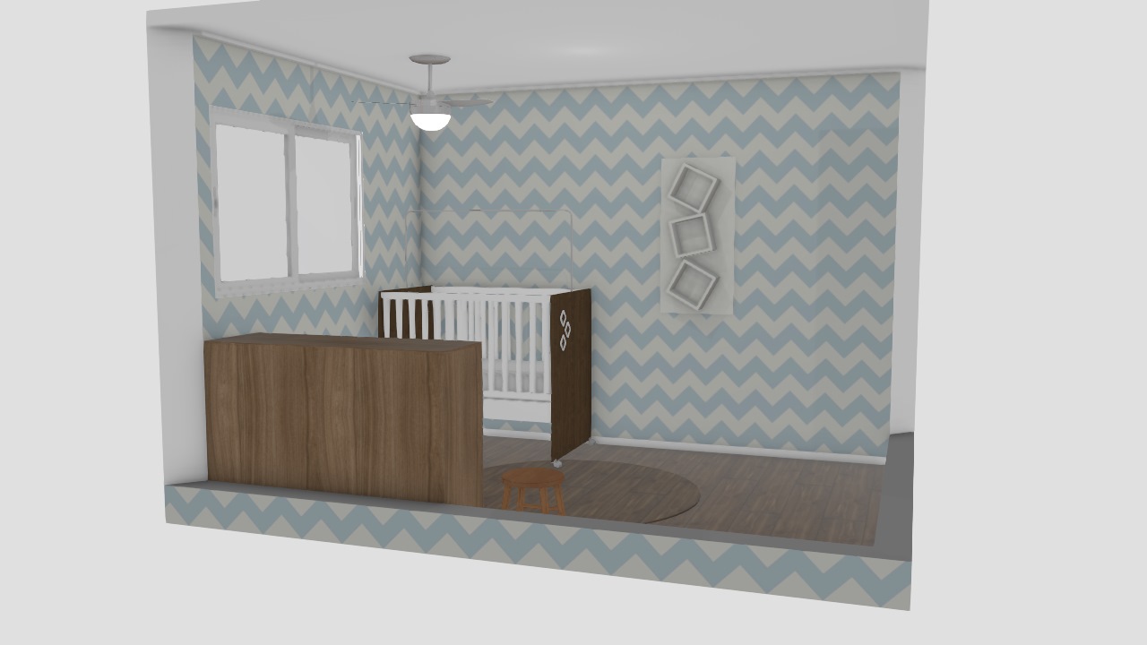 simulação quarto de bebe menino