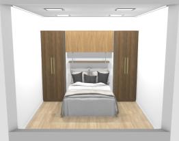 quarto 3,05x3,05 cama queen central