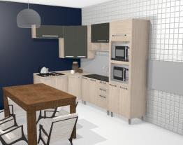 Cozinha Modulada Completa com 7 Módulos Smart Fendi/Amarula - Henn