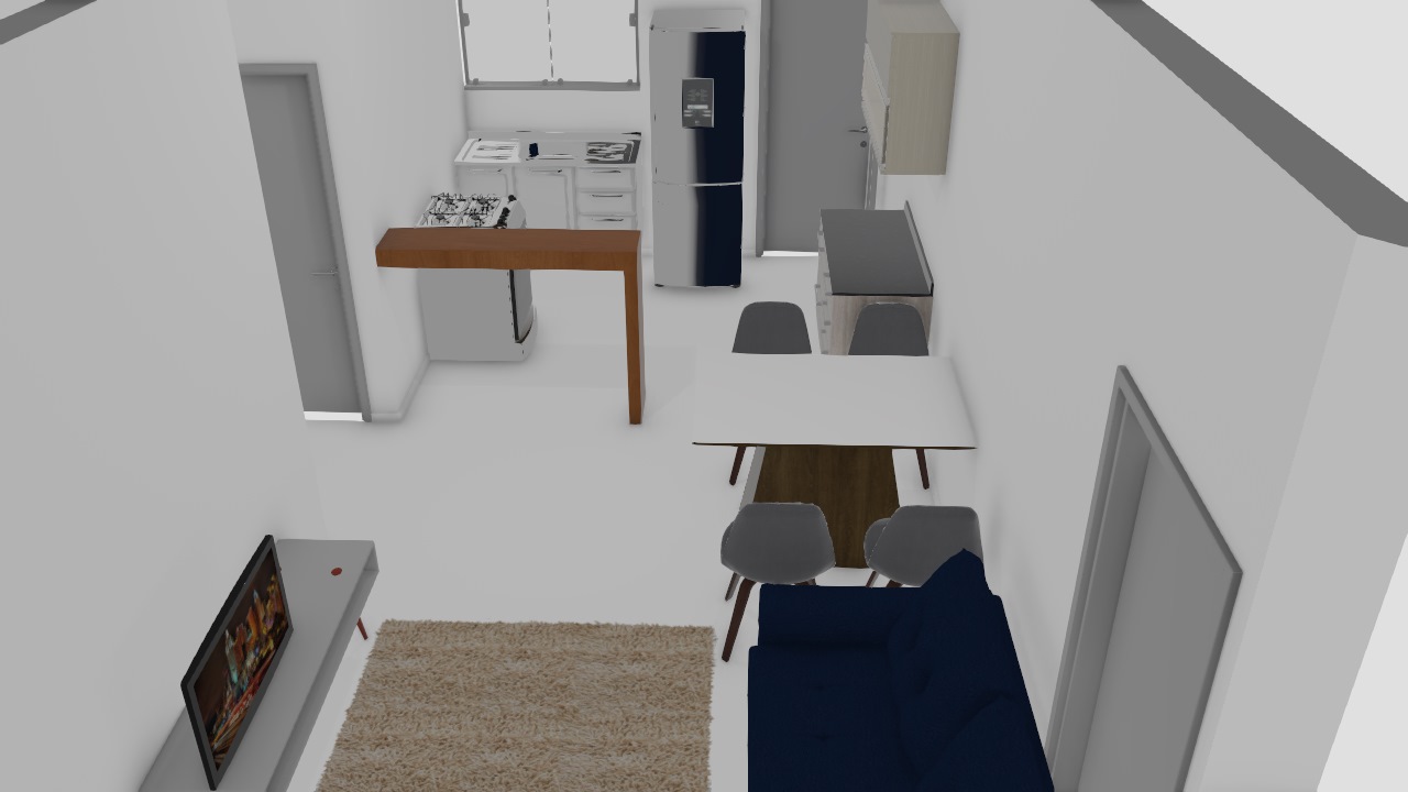 Cozinha/Sala com mesa