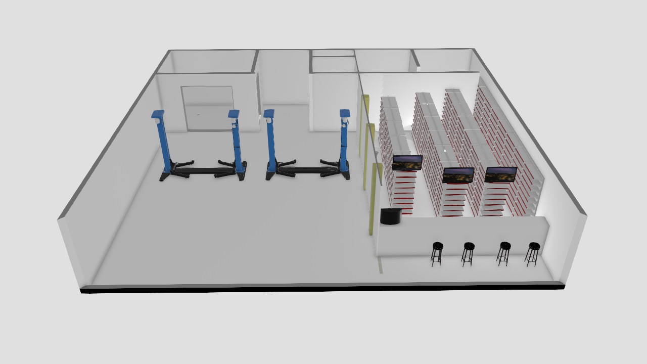 Projeto Conceitual - Loja de  Auto Peças 5 x 15m