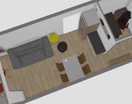 Sala estar/jantar + varanda e escritório modelo 2