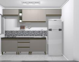 Apartamento 42m2- cozinha com lavanderia Laís 