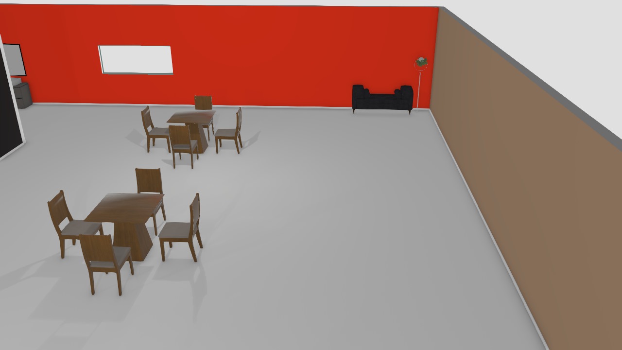 Planta 3D Projeto Restaurante oriental TCC