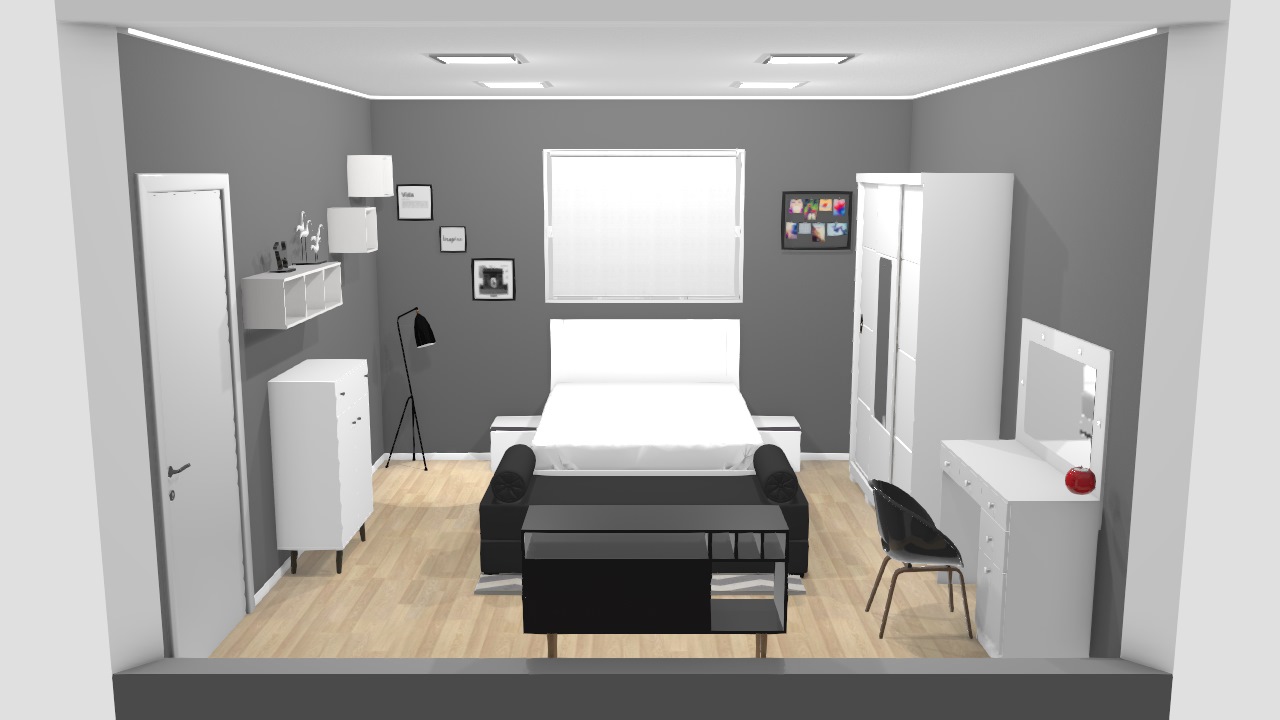 Quarto Preto e Branco