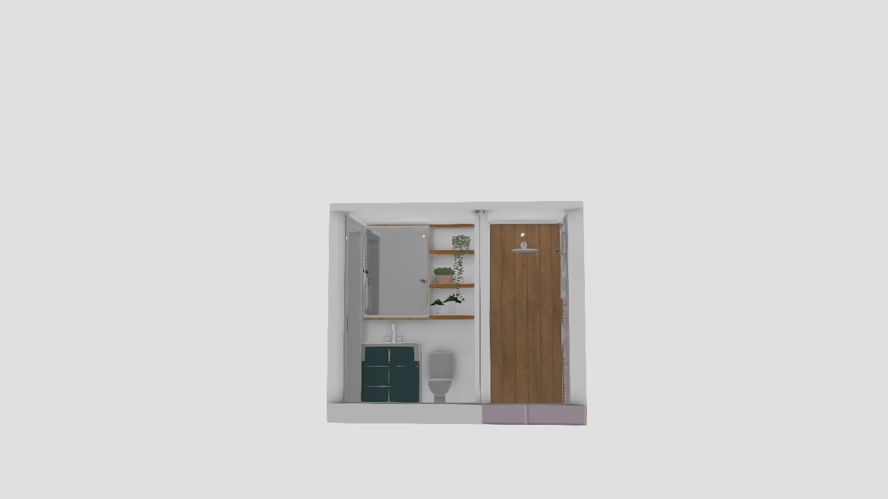 Banheiro- armário 1 - 0.80 x 1.20 + prateleiras