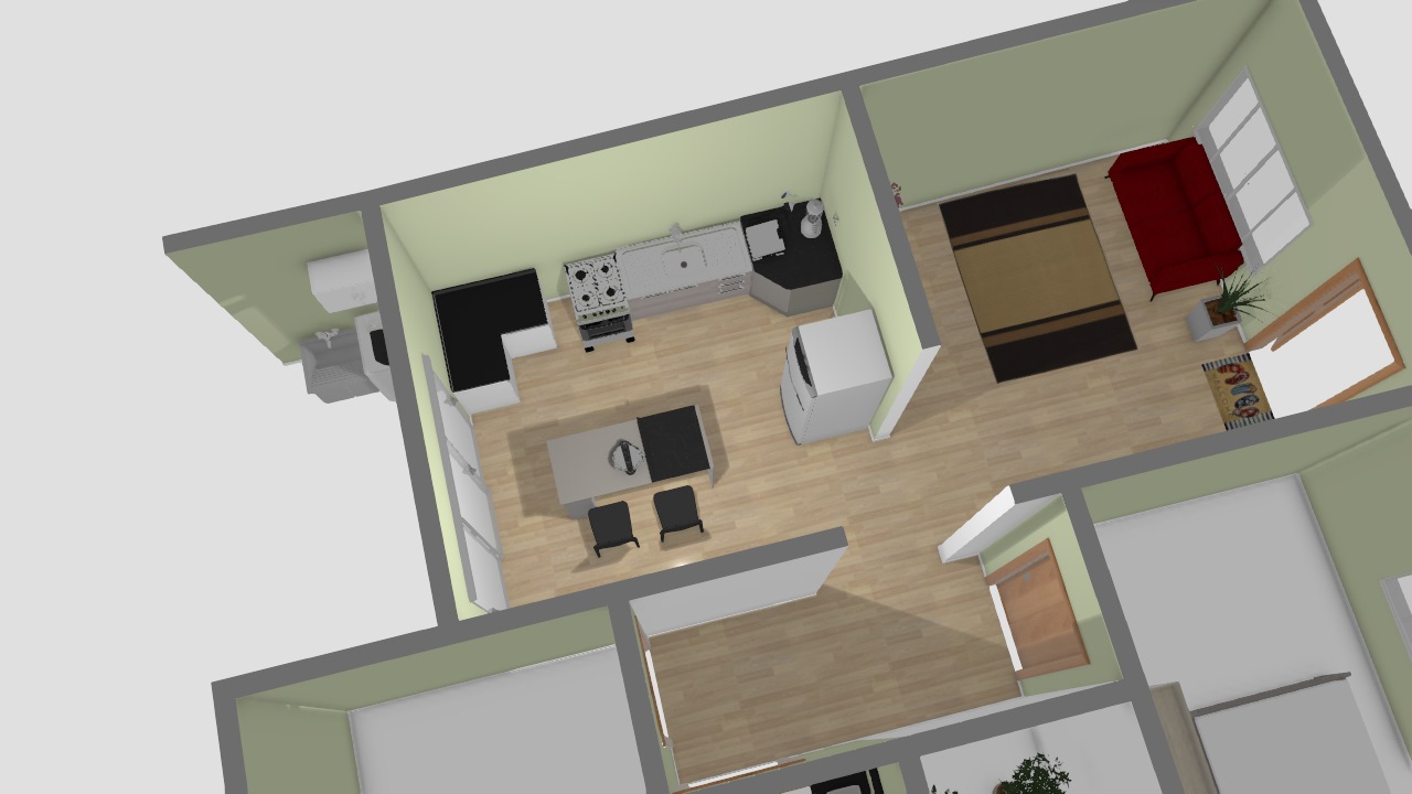 casa completa cozinha com modelo 3 de mesa