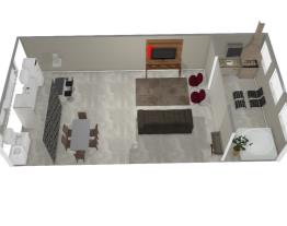 Cozinha +sala+varanda
