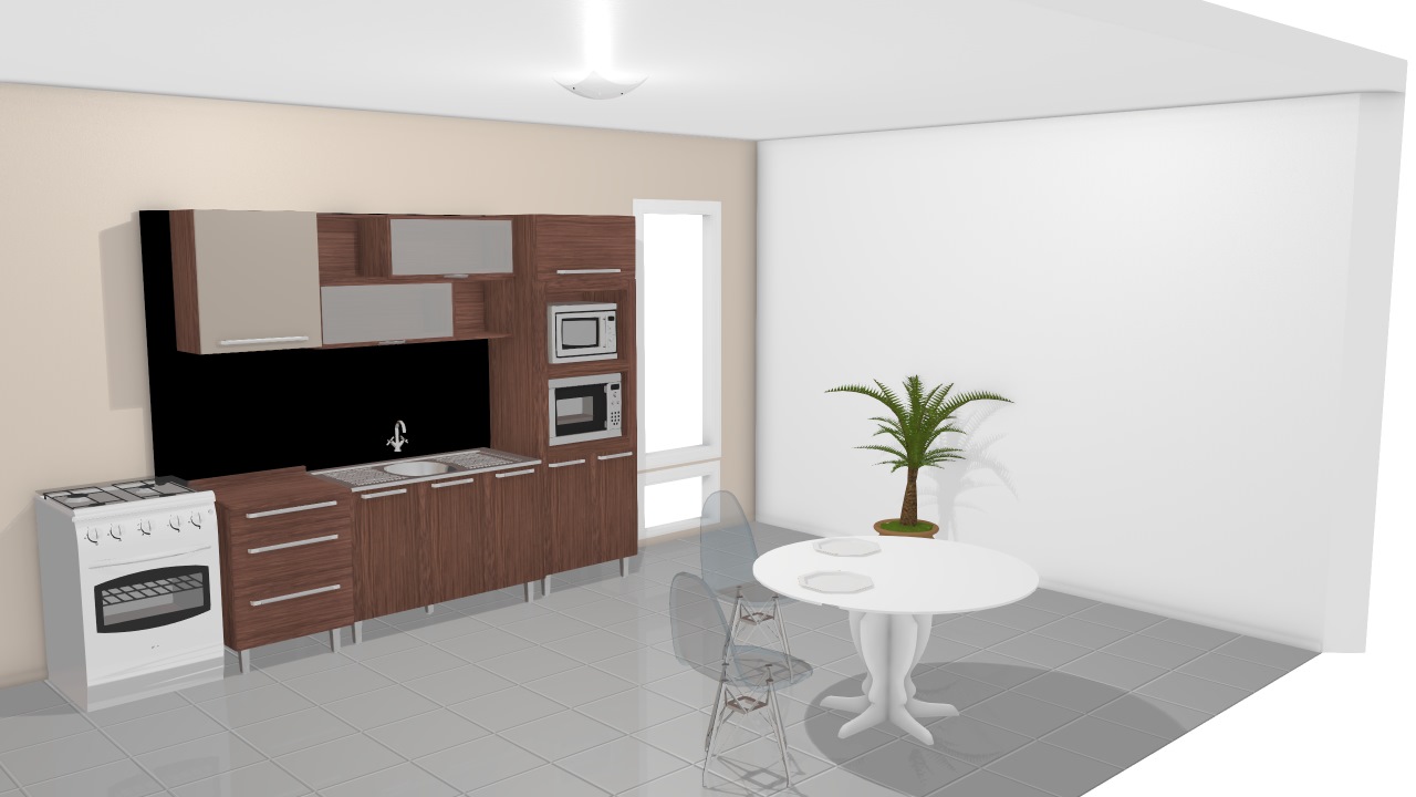 Cozinha Modulada Completa com 6 Módulos Smart Turin/Cristal - Henn