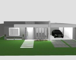 Projeto de casa com 2 quartos, 1 banheiro e 1 vaga na garagem. Ideal para terrenos pequenos.