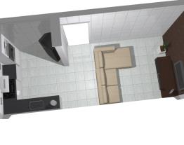 Cozinha conjugada Normal com parede