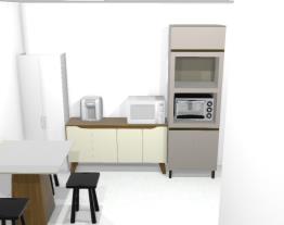 Cozinha e sala apartamento