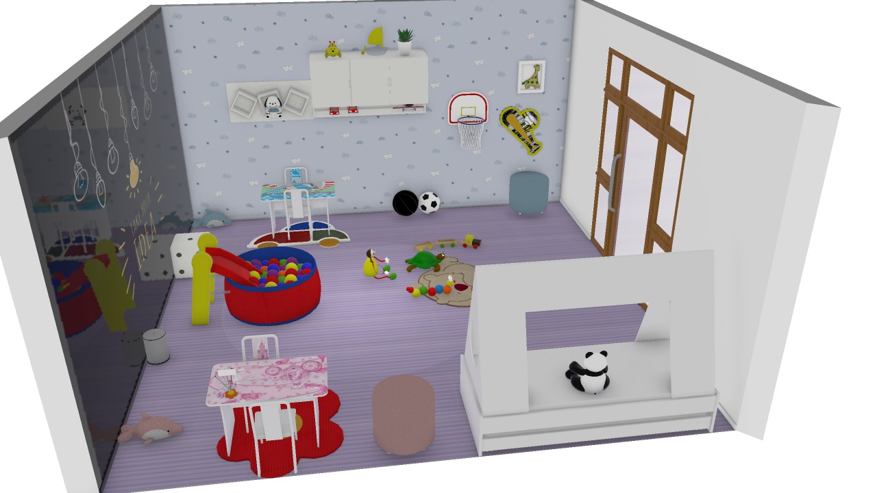 quarto de estudo e de brincadeira infantil