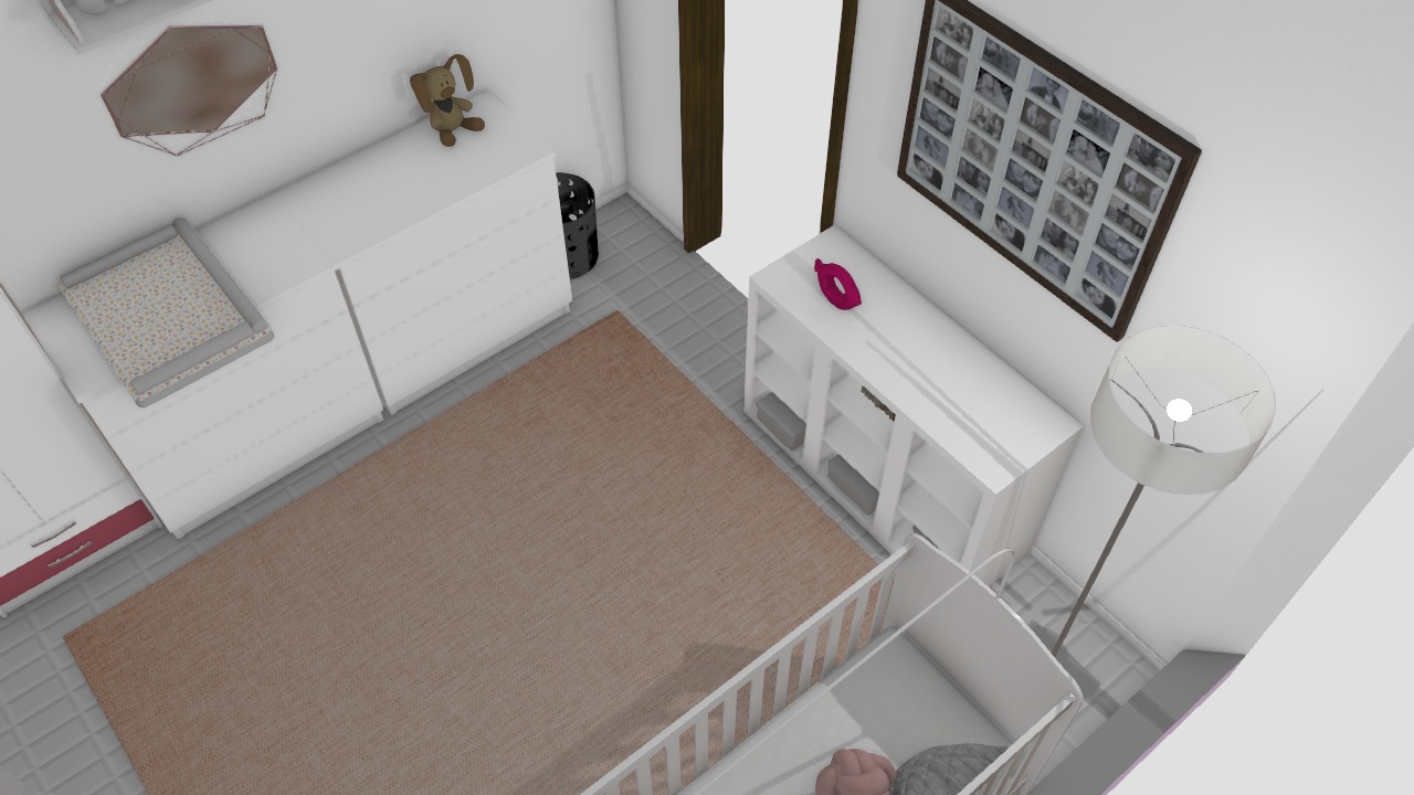 simulação quarto de bebe menina