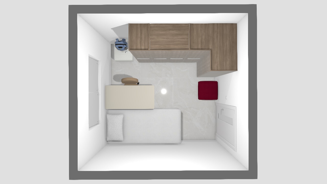 Quarto (c/ armário 1 pt e mesa 120cm)