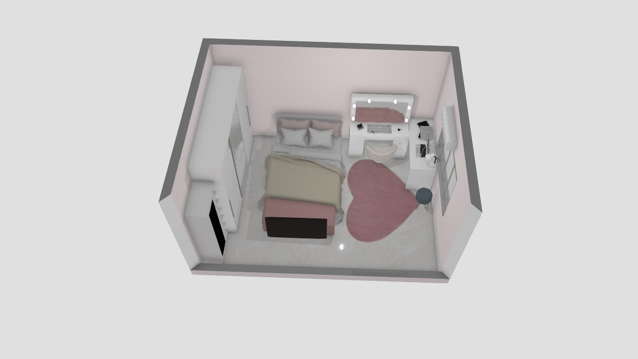 Projeto - Quarto feminino rosa 