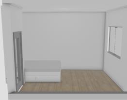 Quarto com parede arrumada