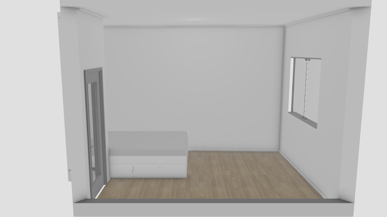 Quarto com parede arrumada