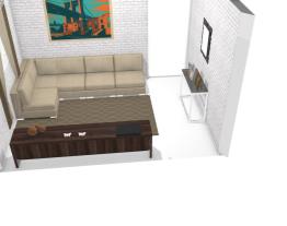 Sala de estar simples e aconchegante