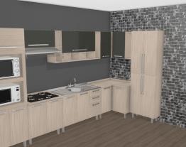Cozinha Modulada Completa com 8 Módulos Smart Fendi/Cristal - Henn 