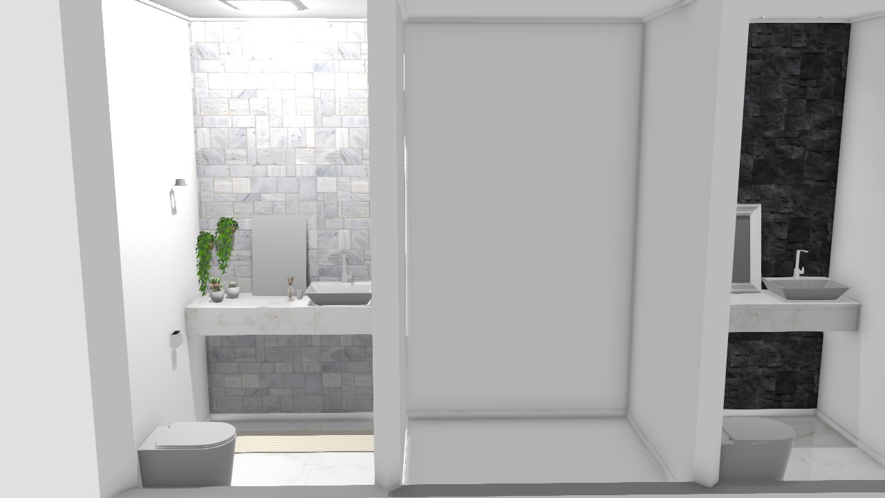 Banheiro Preto/Branco