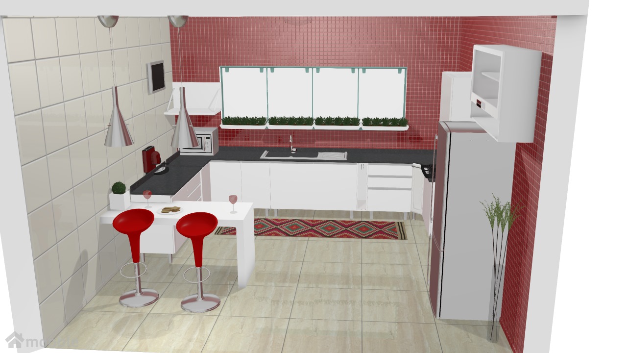 minha cozinha vermelha