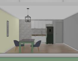 Sala e cozinha integradas L&D