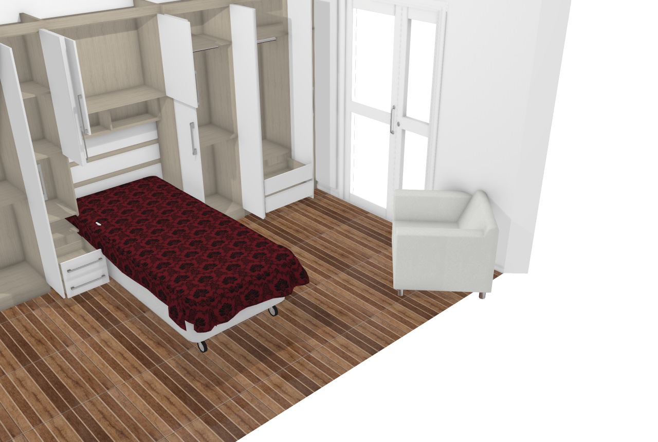 Projeto dormitório Beth - móveis Luciane