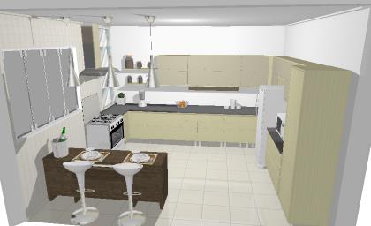 Cozinha 3.50x4m2 - Belíssima com Ilha 4