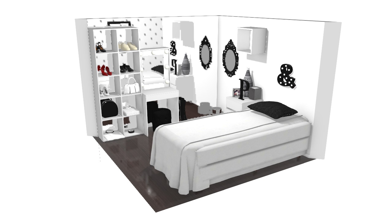 quarto P&B tumblr feminino