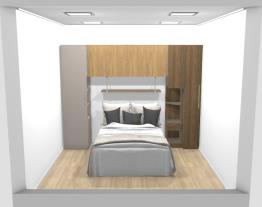 quarto 3,05x3,05 cama queen central