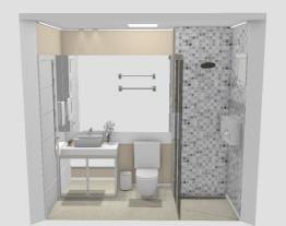 Banheiro social pequeno - designer Graziela Lara