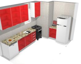 Cozinha em vermelho