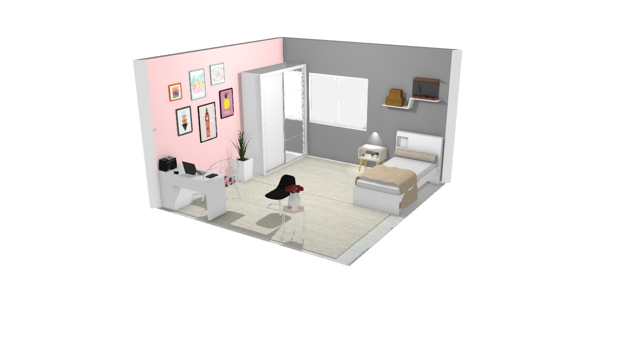 Quarto 01 (Rosa e cinza )