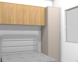 quarto simplificado sem cama e paineis - porta de correr