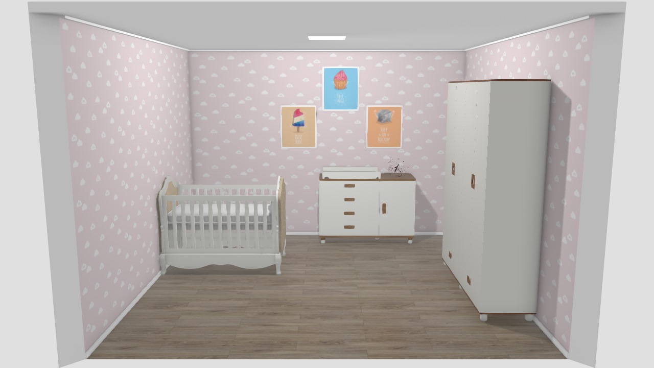 Quarto de bebê rosinha  