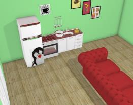 Cozinha com sala de estar