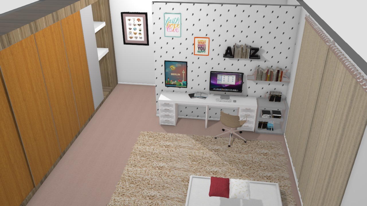 quarto com closet e banheiro