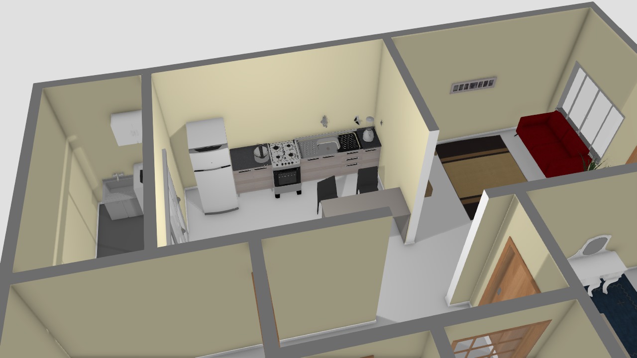 casa completa cozinha com modelo 5de mesa