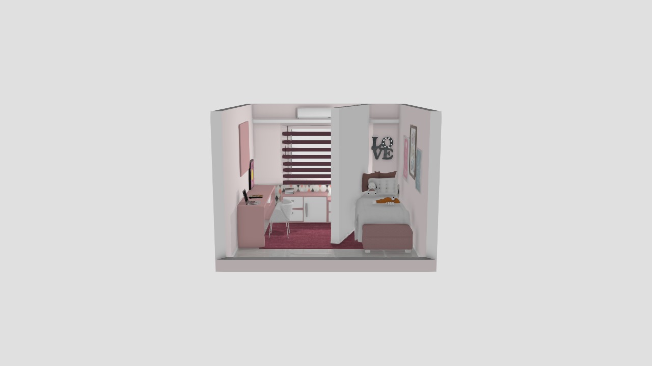 Projeto - Quarto feminino rosa 