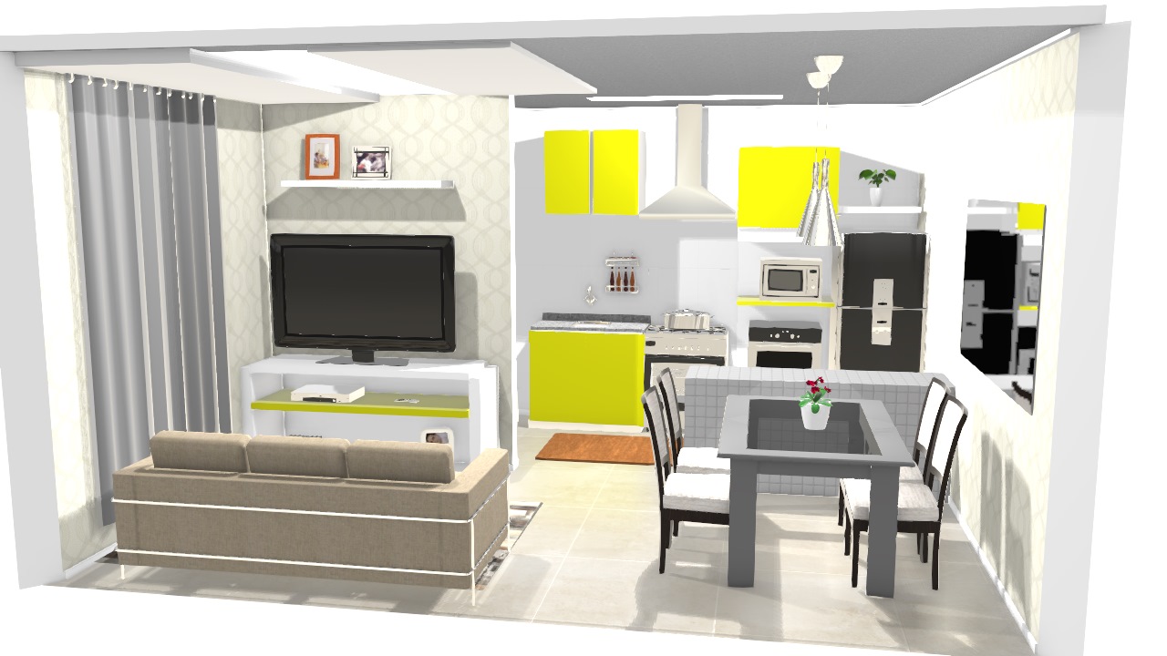 Meu projeto sala cozinha integrados