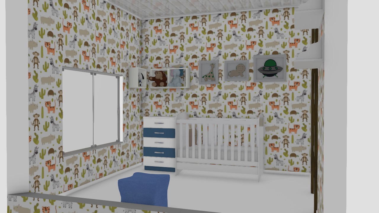 simulação quarto de bebe menino