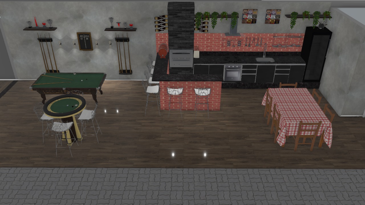 area de lazer lateral cozinha diferente