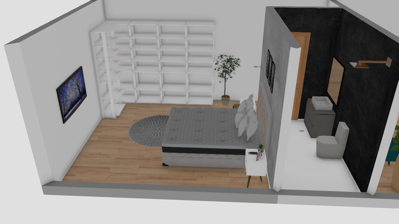 Apartamento (Quarto com escritório) 