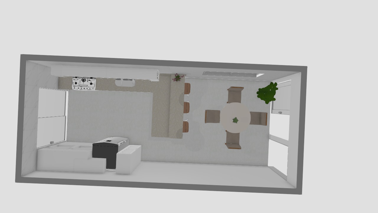 Sala e cozinha completa 2