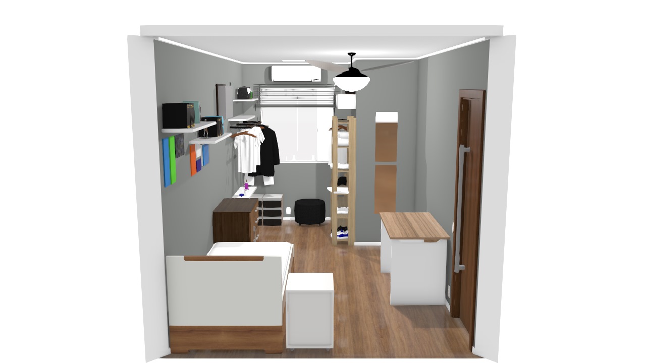 Quarto com closet aberto - Pedro Henrique